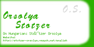 orsolya stotzer business card